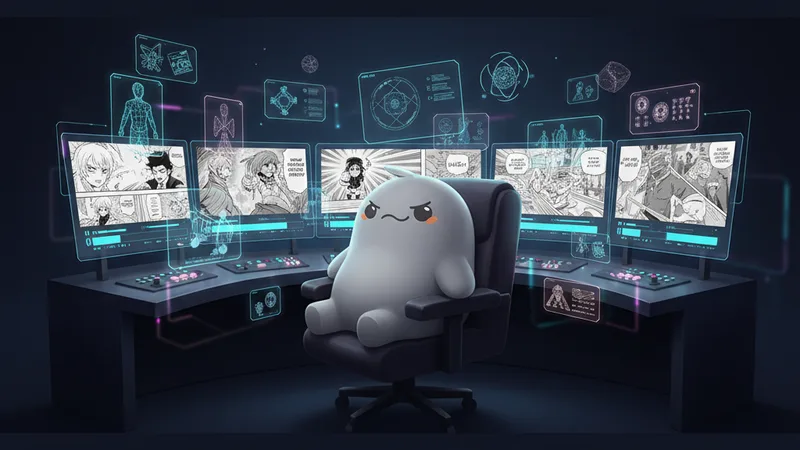 Watashi Games mascot managing batch processing workflows